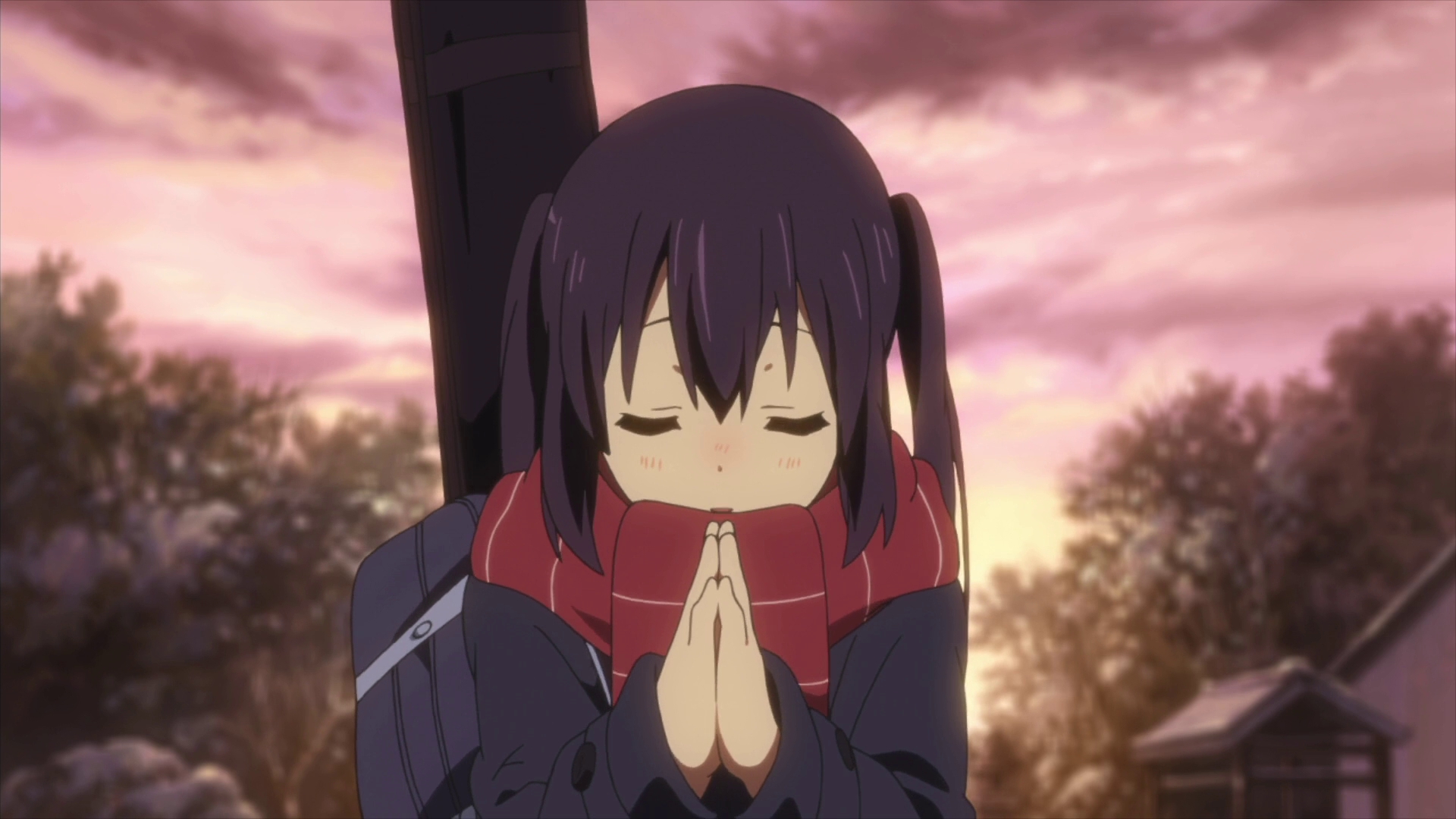 Desktop Wallpaper Anime Girl, Praying, Hd Image, Picture, Background, 9zvkdr