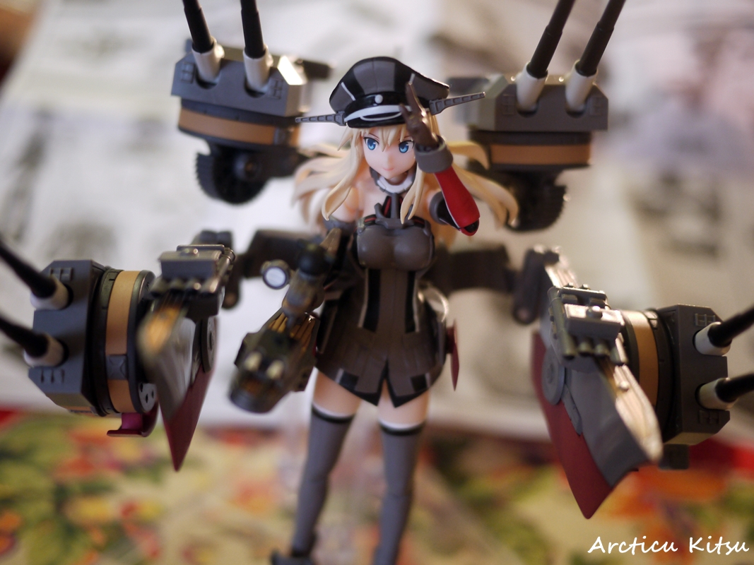 - I couldn't get enough of her saluting, this time with her Bismarck vessel attachments.